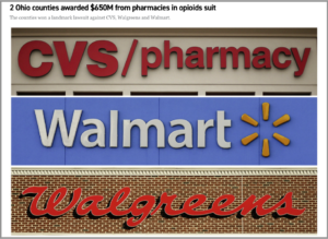 Apotheken und Walmart sollen 650 Millionen Dollar Strafe zahlen