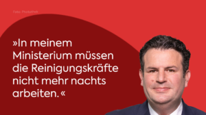 Im deutschen Arbeitsministerium wird nicht mehr nachts geputzt