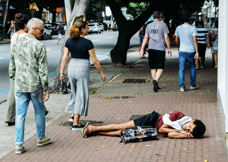 Obdachloser in Rio de Janeiro
