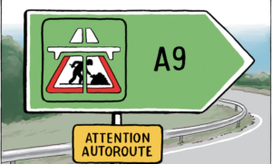 Neues Verkehrsschild weist den Weg zur Autobahn