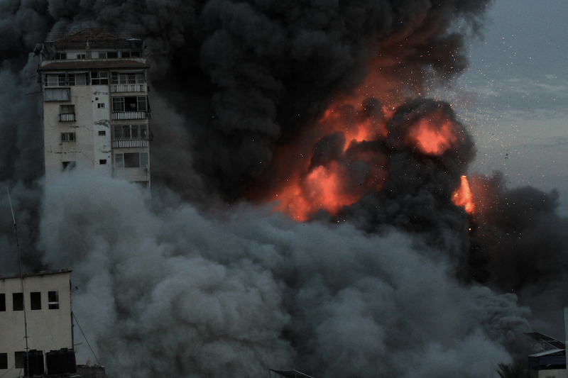 Gaza City Bomben