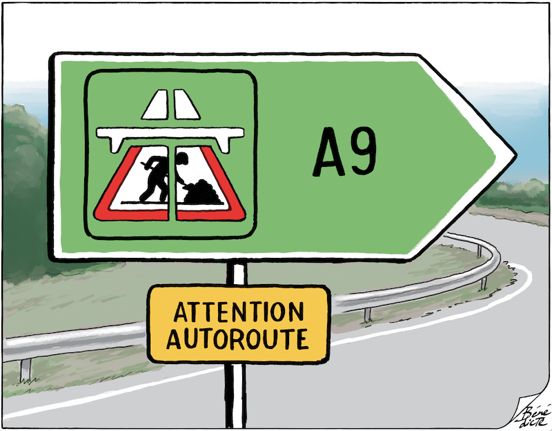 Bénédicte Cartoon Autobahn