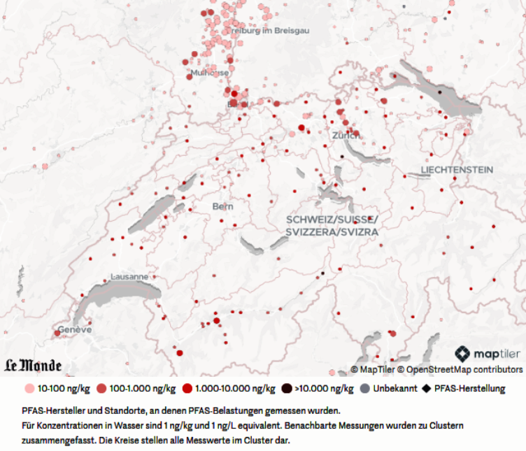 Forever Polution_Le Monde_SRF Karte Europa Schweiz