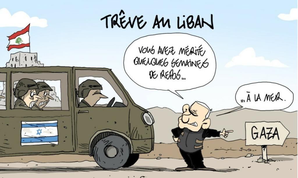 Cartoon Treve au Liban Pitch