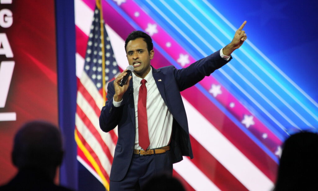 Vivek Ramaswamy, Republican presidential candidate during CPAC Covention in Maryland