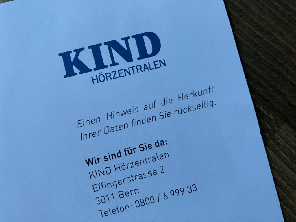 Werbebrief Datenschutz