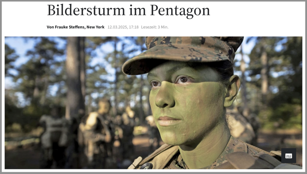 Bericht der FAZ Gelöschtes Bild einer Soldatin x